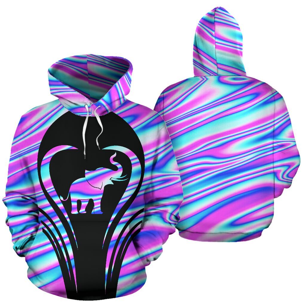 Elephant Ultraholo 3D All Over Print Hoodie, Zip-Up Hoodie