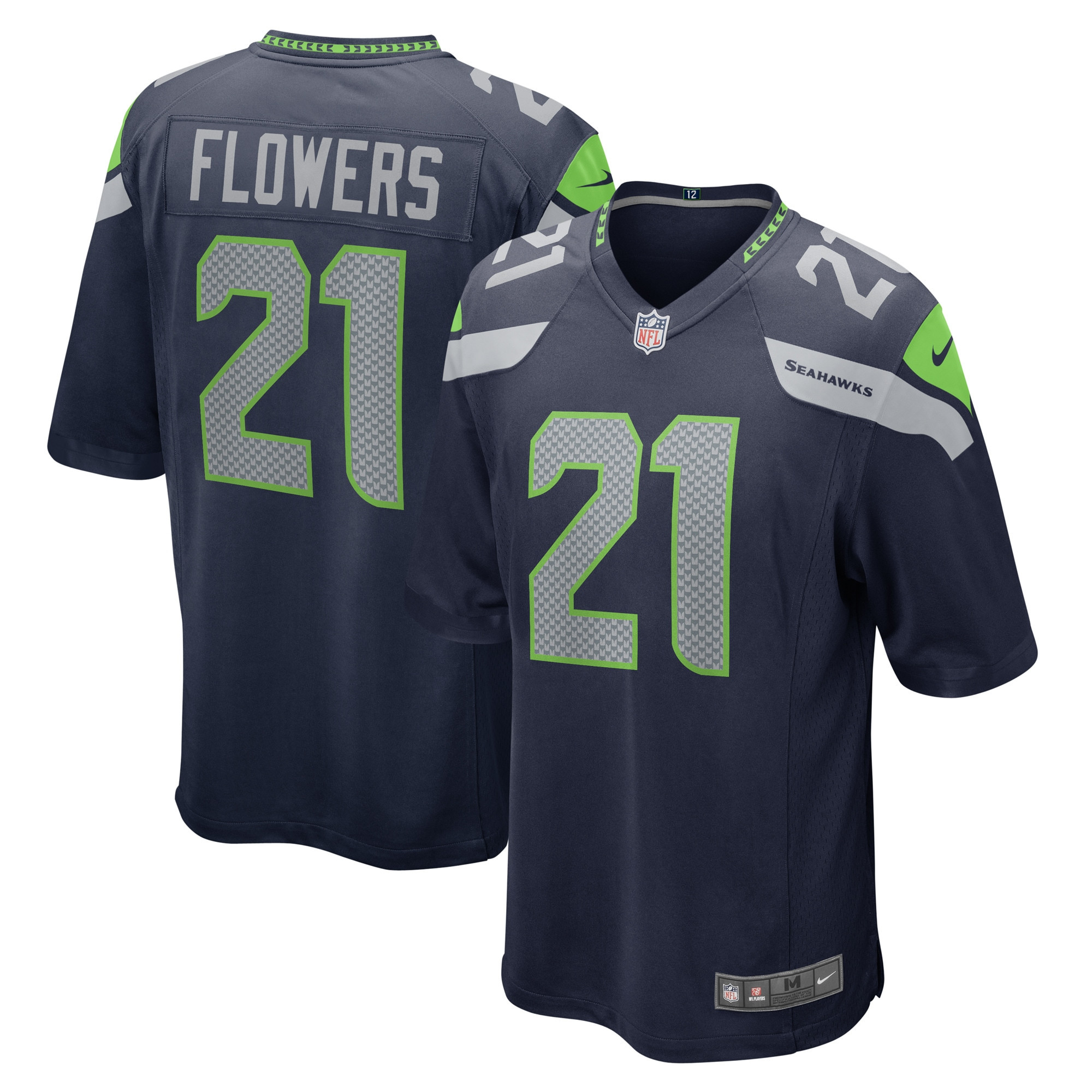 Tre Flowers Seattle Seahawks Game Jersey – College Navy NFL