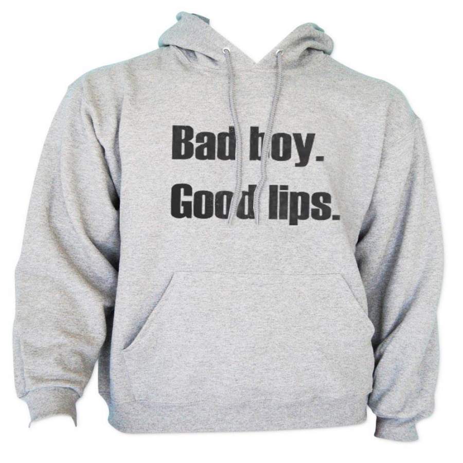 Bad Boy Good Lips Unisex Pullover Hoodie Adult