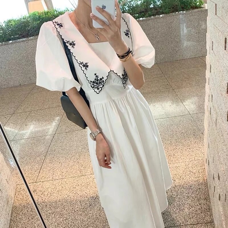 2021 Plus Size Summer Shirt Dress Evening Female Vintage Dress Party Oversize Short Sleeve Beach Women Dresses Robe Vestido Prom alx