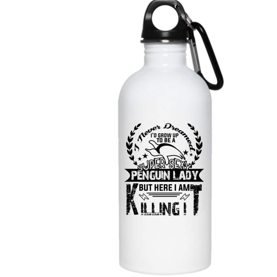 I’d Grow Up To Be A Penguin Lady Cup, Cool Penguin Lady Mug (Stainless Steel Water Bottle)