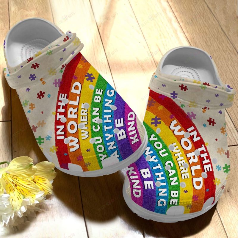 Autism Awareness Be Kind In This World Crocband Clog Shoes For Men Women