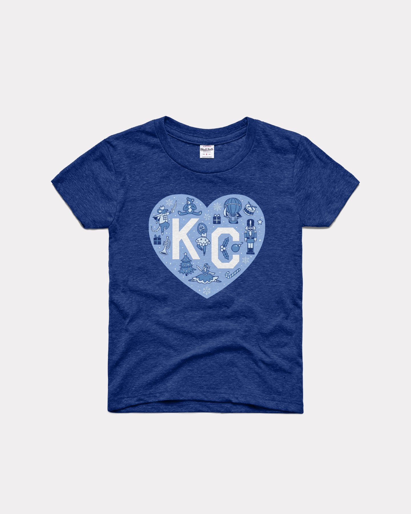 Youth Kansas City Ballet Nutcracker Kc Heart Navy T-Shirt