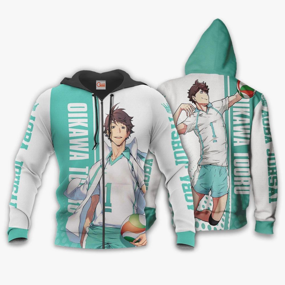 Aoba Johsai Oikawa Tooru Hoodie Haikyuu Custom Anime Shirt Unisex Men Women