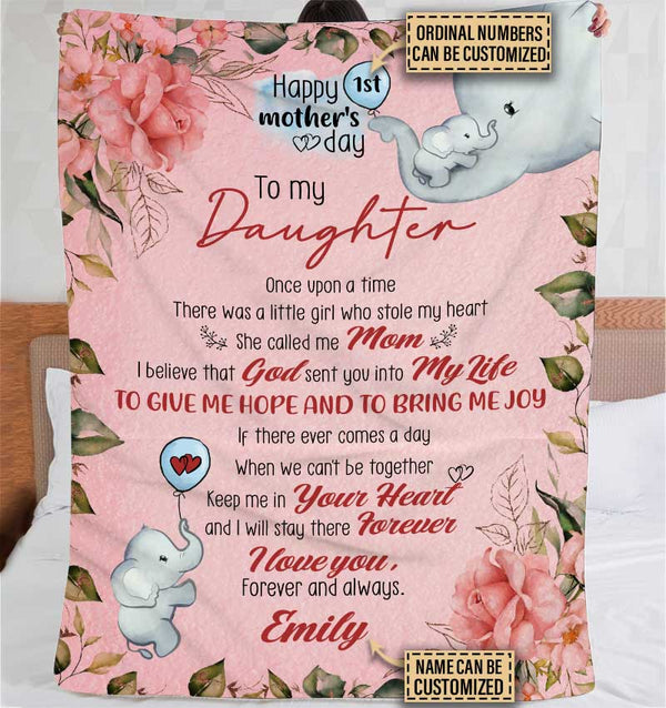 Personalized Elephant God Sent You Into My Life Customized Fleece Blanket