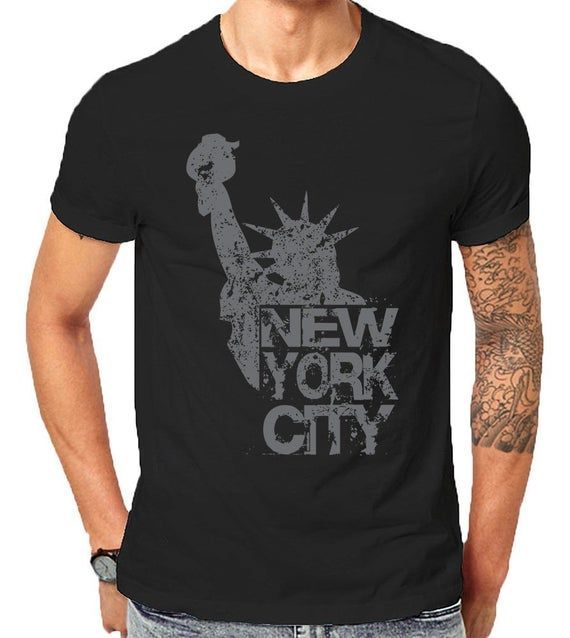 New York City Nyc Big Apple State Statue Of Liberty American Tops Shirts Adults And Kids Sizes Shirt