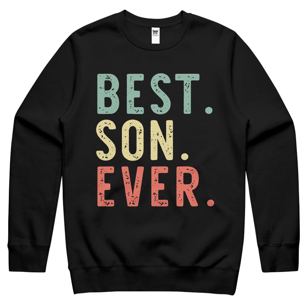 Best Son Ever Funny Cool Boy Vintage Crewneck Sweatshirt