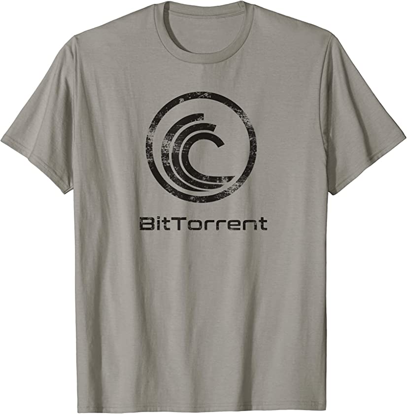 BitTorrent Crypto BTT Blockchain Token Dark Vintage Logo T-Shirt