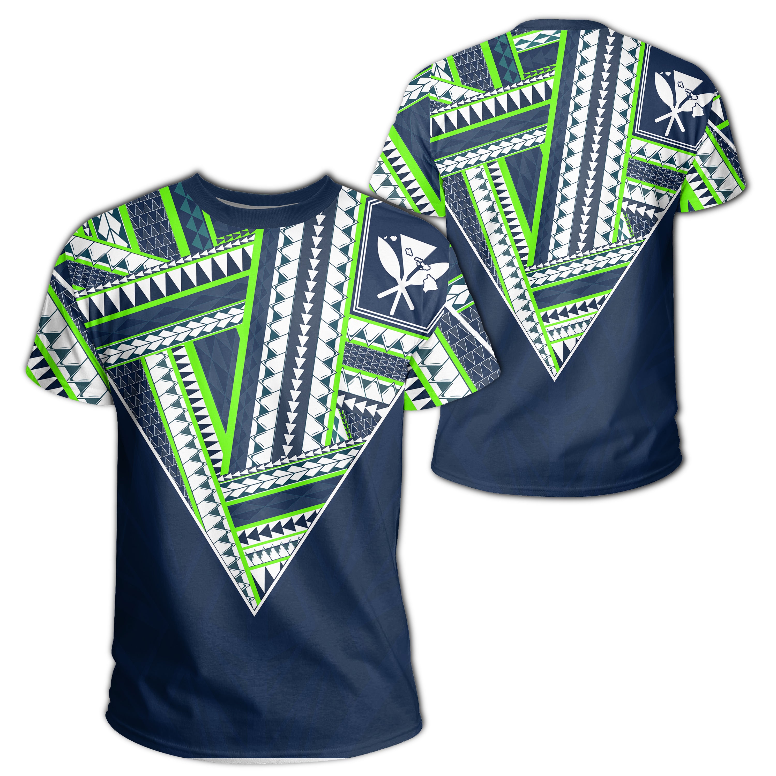 Hawaiian Football Jersey Style Navy And Green Ah Ha89183