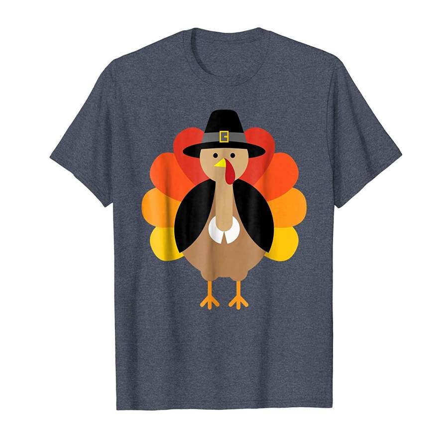 Turkey Pilgrim Cute Thanksgiving T-Shirt