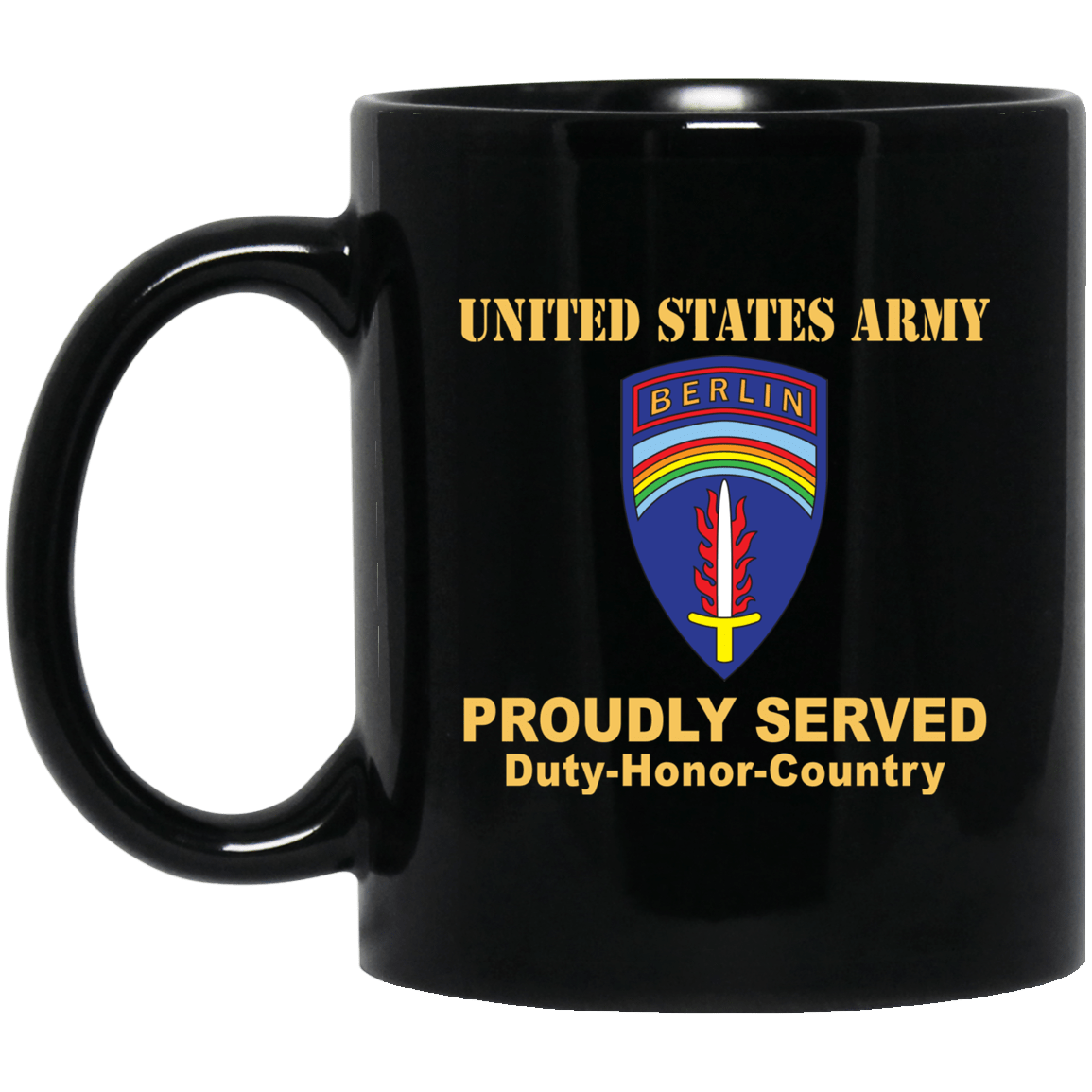 US ARMY BERLIN COMMAND- 11 oz – 15 oz Black Mug