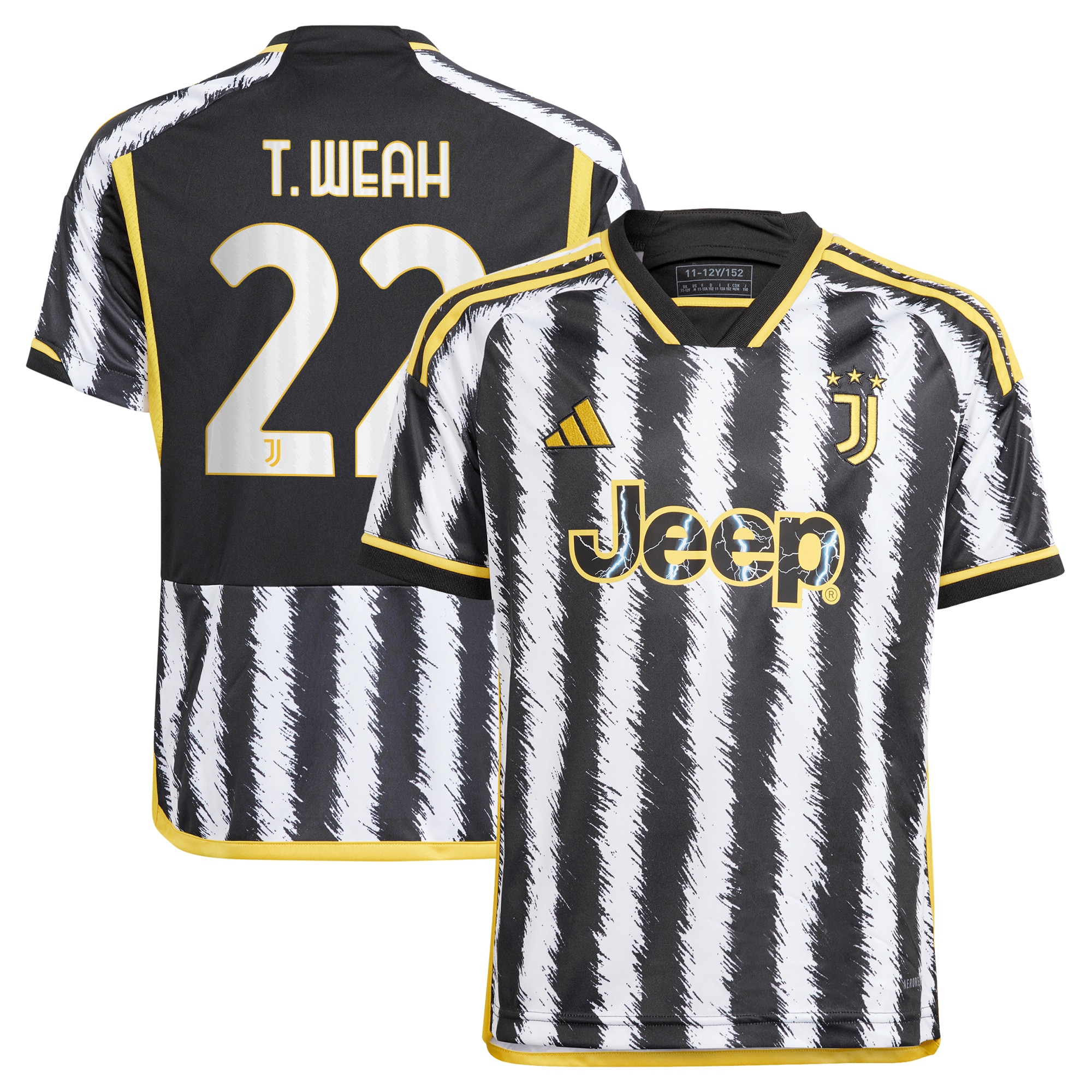 Timothy Weah Juventus Youth 2023/24 Home Replica Player Jersey – Black