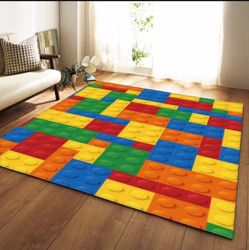 Color Lego Carpet Rug – Door Mats Funny Rug Gift Floor Decorate
