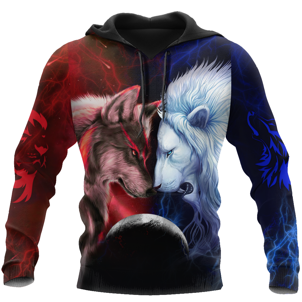 Wolf and Lion 3D All Over Printed Shirts For Men and Women