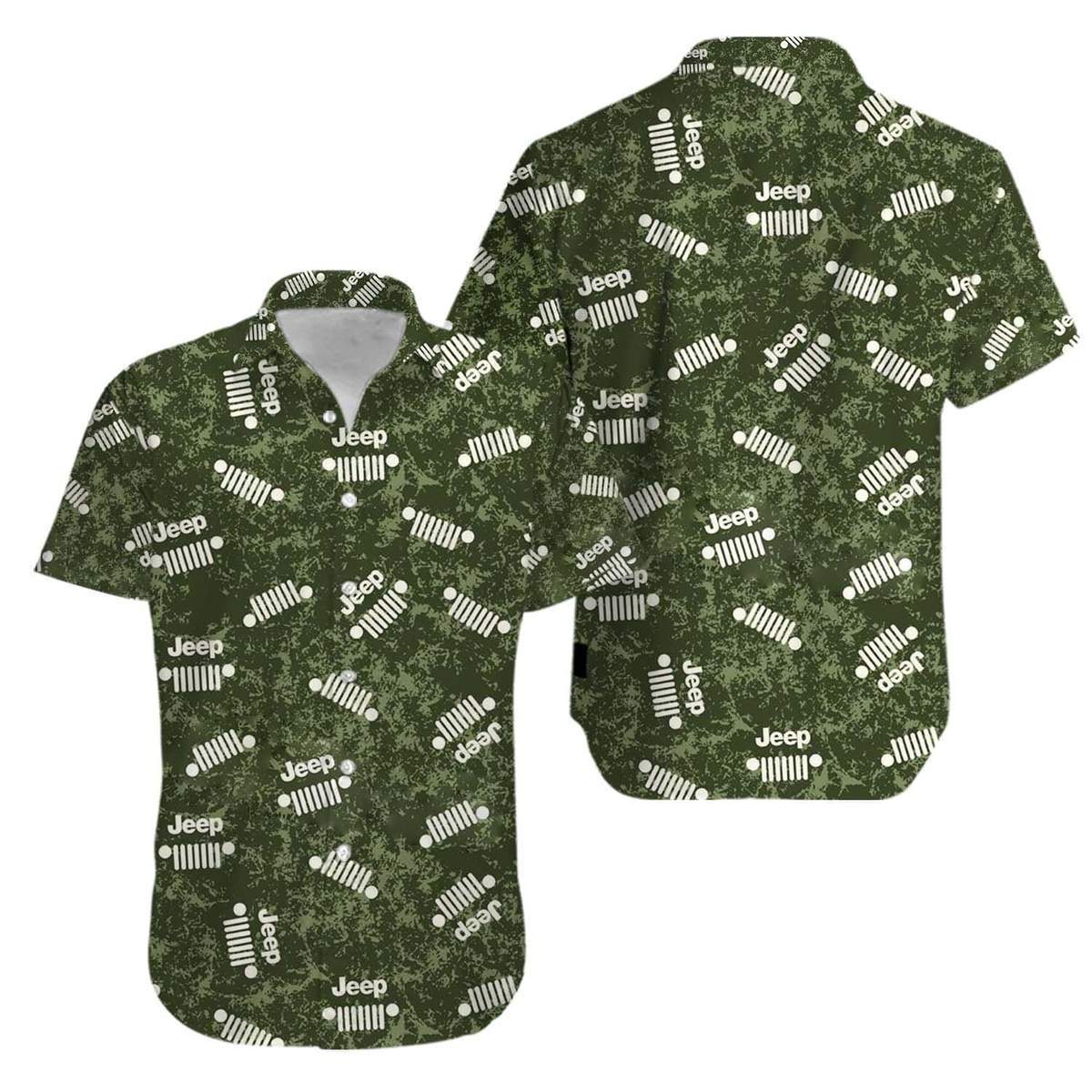 Jeep Camo Army Hawaii Aloha Shirts Hawaii Shirt For Hawaii Ha73195