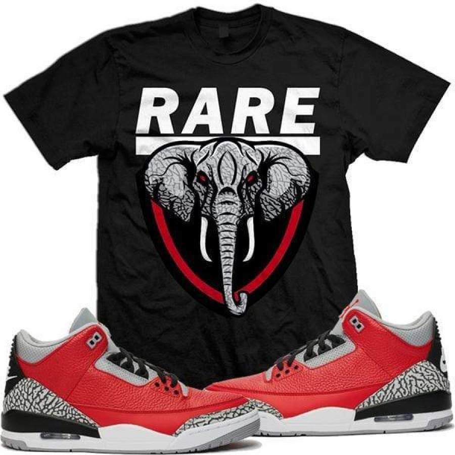 Jordan Retro 3 Red Cement Elephant Sneaker Shirt Tees to Match – RARE ELEPHANT