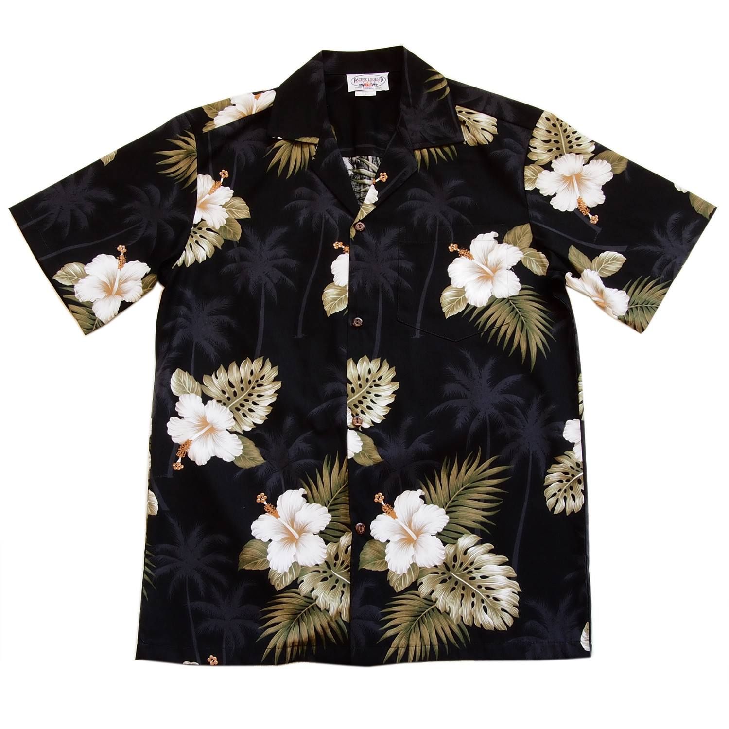 Hibiscus Black Awesome Design Hawaii Shirt Ha71755