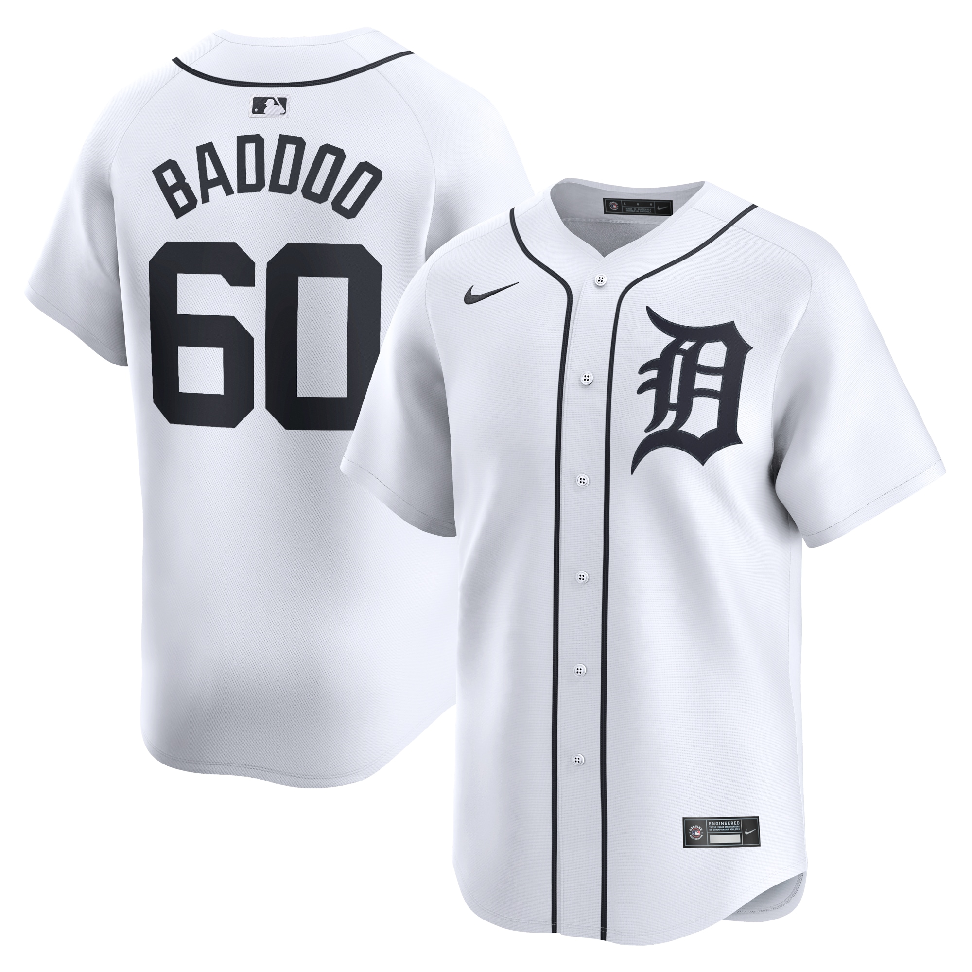 Akil Baddoo Detroit Tigers Home Limited Player Jersey – White