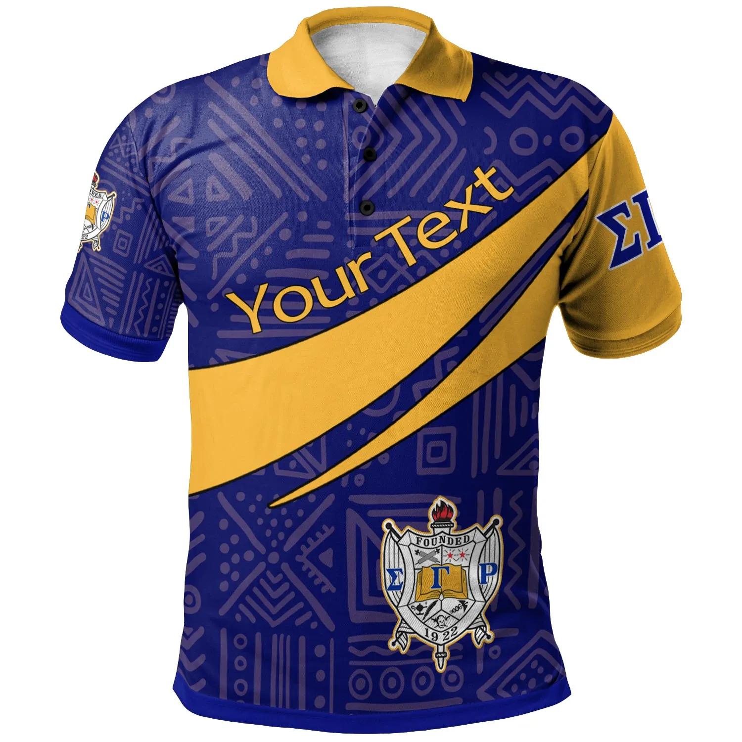 Sigma Gamma Rho Polo Shirt – Custom Cut Lines – Bn27