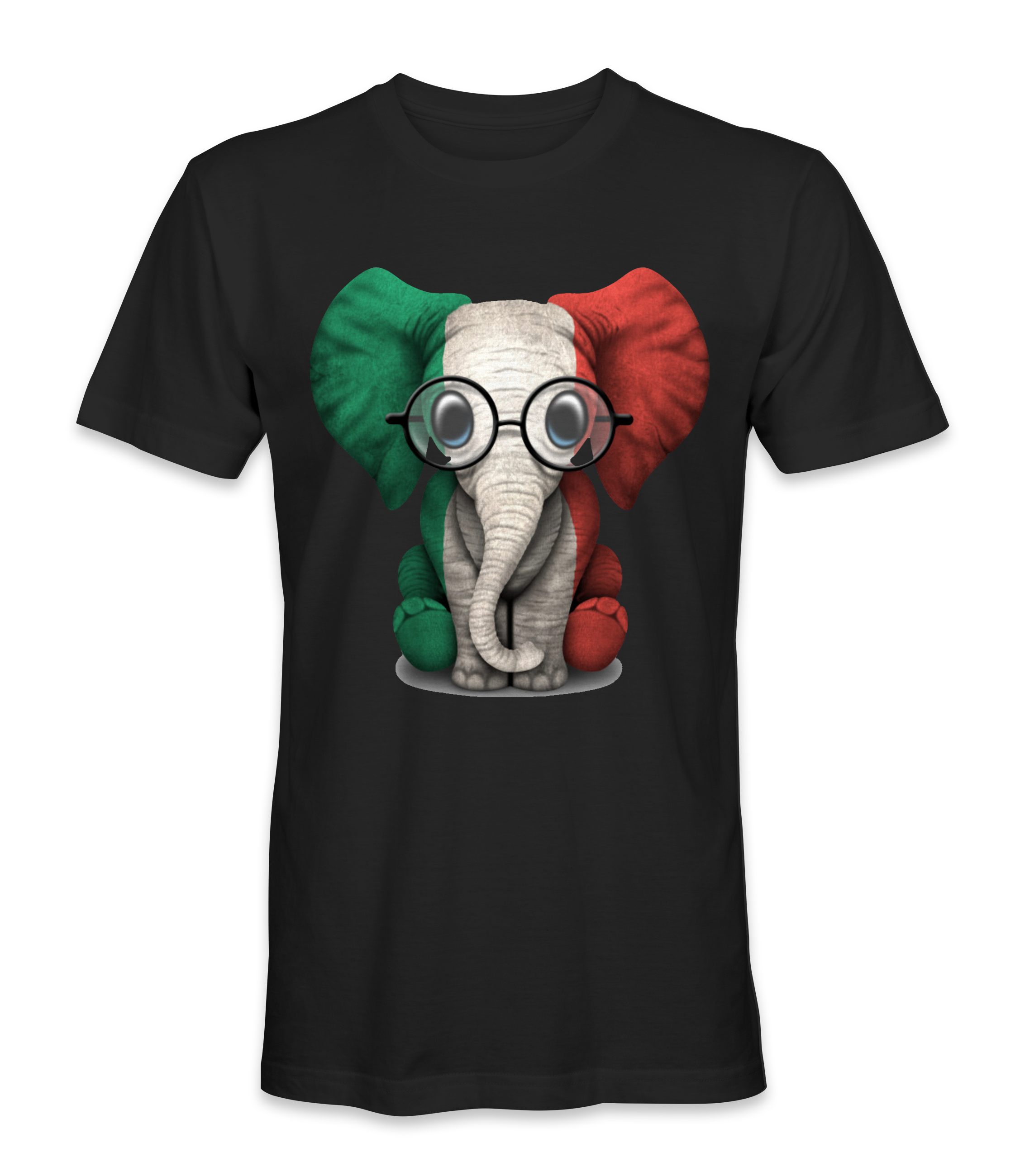 Italy Country Flag On An Elephant T-Shirt