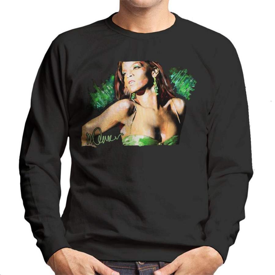 Sidney Maurer Original Portrait Of Rihanna Earrings Men’s Sweatshirt