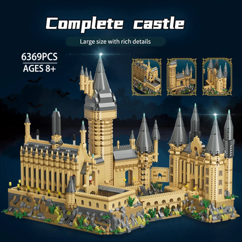 MOC 6369Pcs City Magic Medieval Castle MOC Mini Model Building Micro Blocks Architecture Assemble Bricks Toys For Children Gift alx