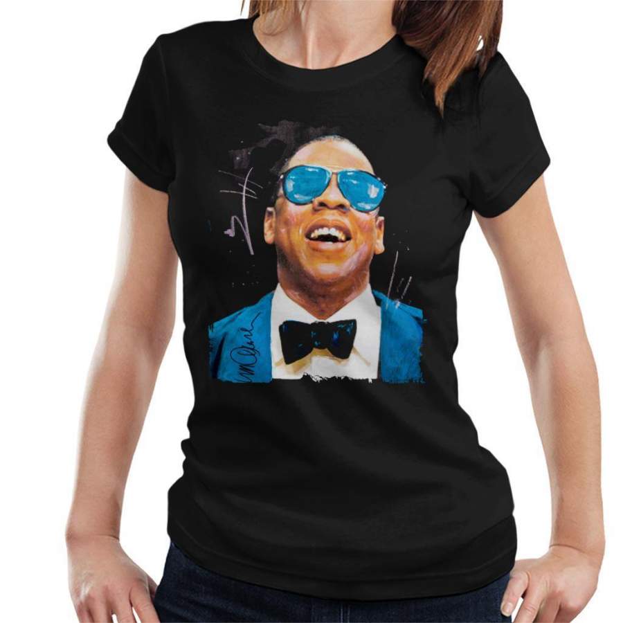 Sidney Maurer Original Portrait Of Jay Z Blue Tux Women’s T-Shirt