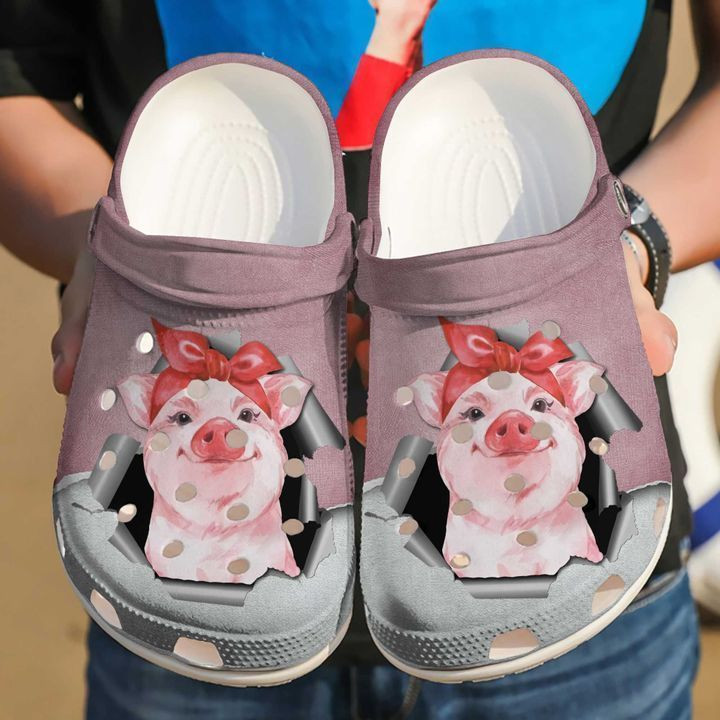 Personalized Pig Hello Clogsy Shoes For Mens And Womens