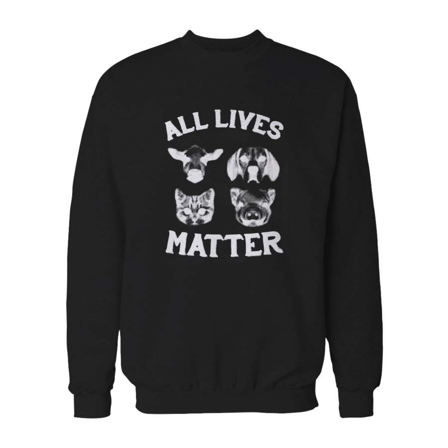 Vegan Herbivore Vegetarianism Animals Friends Not Food All Lives Matter Rights Pescatarian Sweatshirt