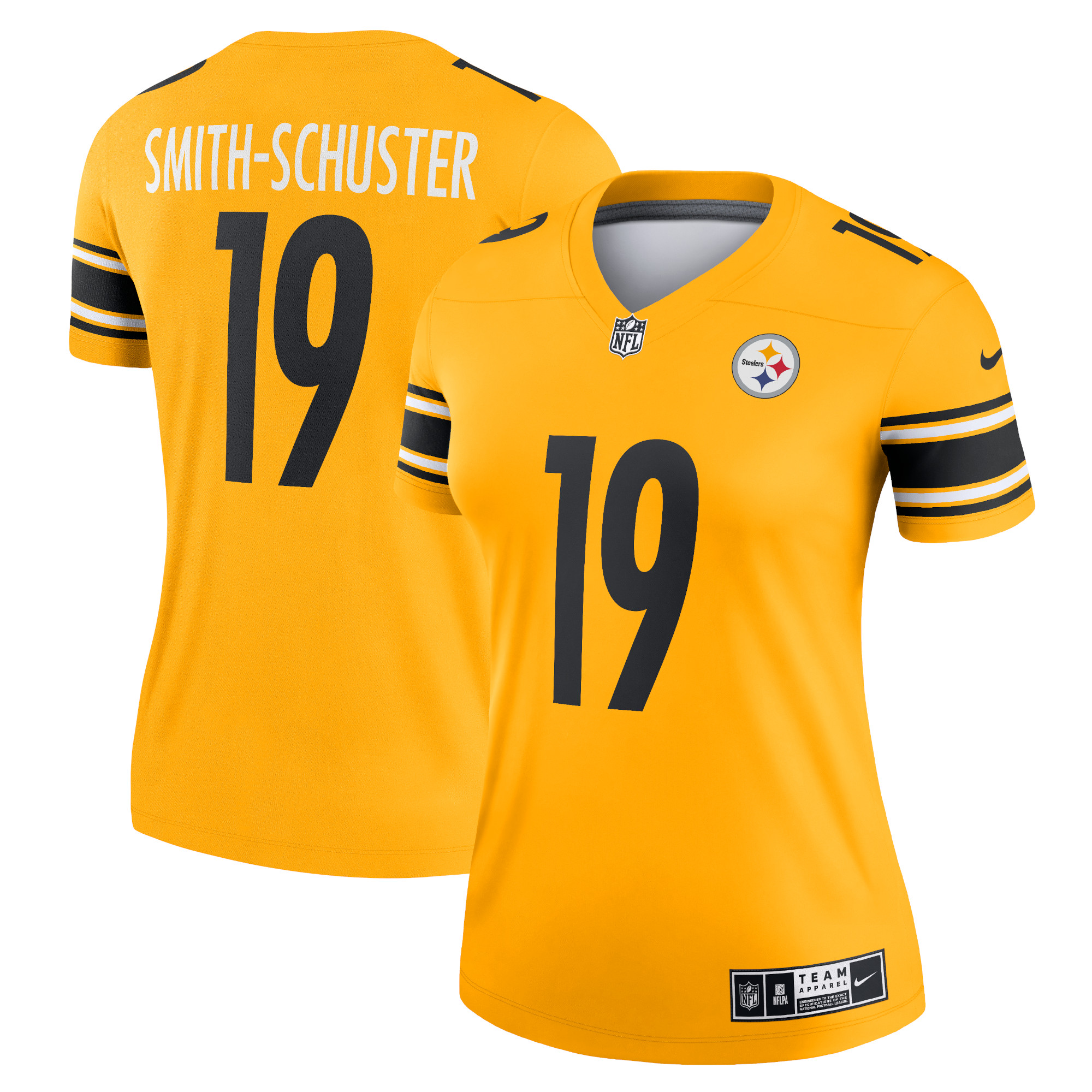 Women’s Pittsburgh Steelers JuJu Smith-Schuster Gold Inverted Legend Jersey