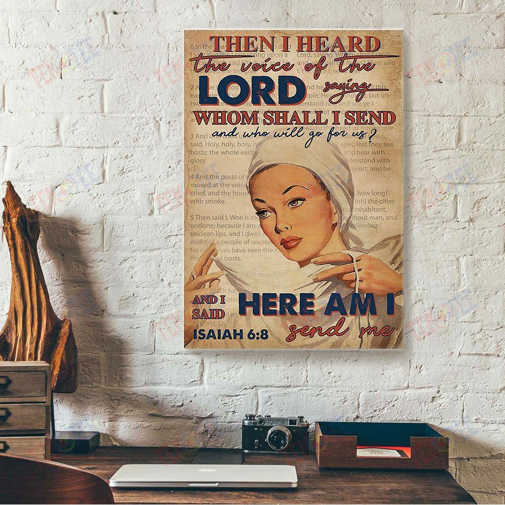 Canvas Art Prints The Voice Of The Lord Saying Send Me Nurse Vintage Wall Art Canvas Home Decor Canvas