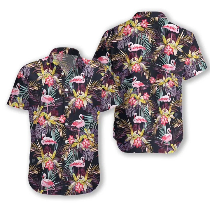 Cute Flamingo Brilliant Tropical Forest Hawaii Shirt Ha13257