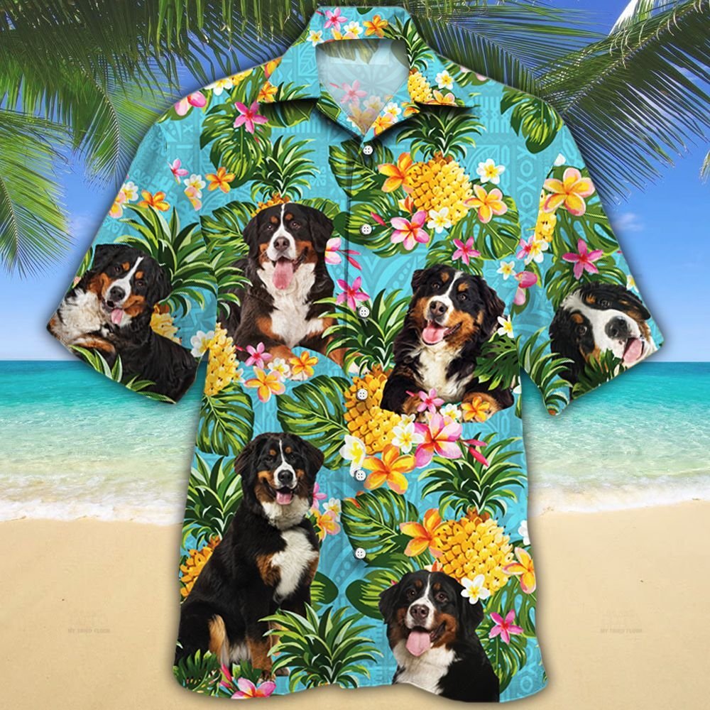 Bernese Mountain Dog Lovers Pineapple Hawaii Shirt Ha95893