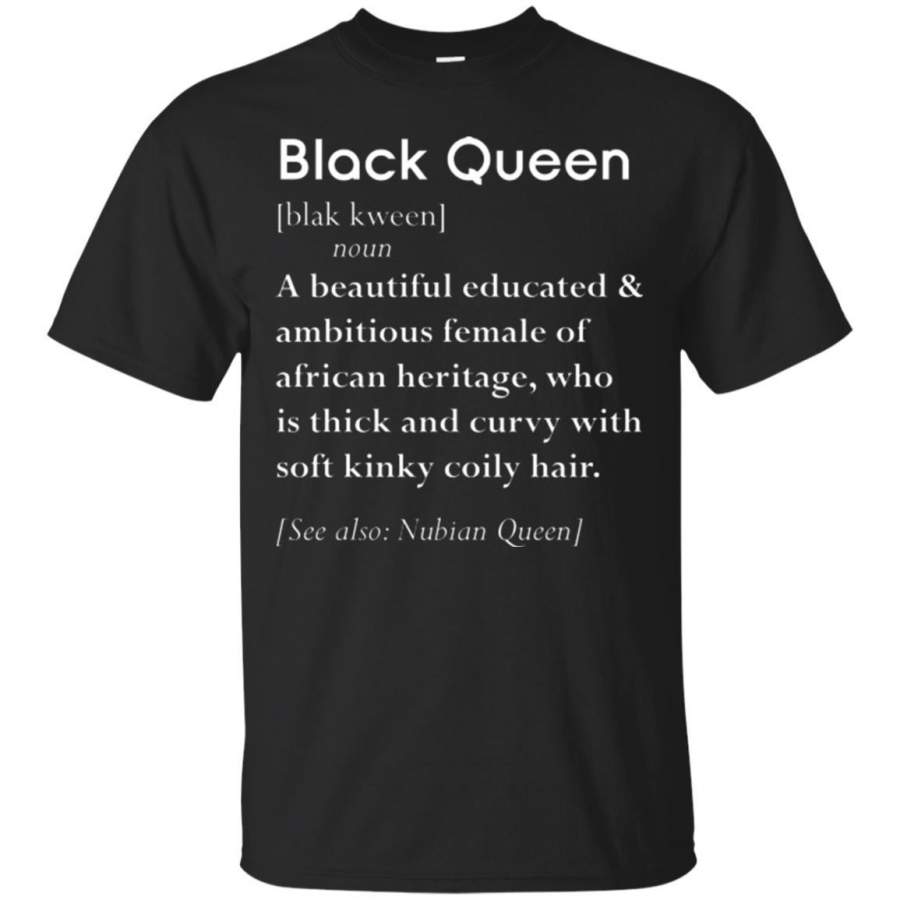 Nubian Queen T-shirt Black Queen Definition