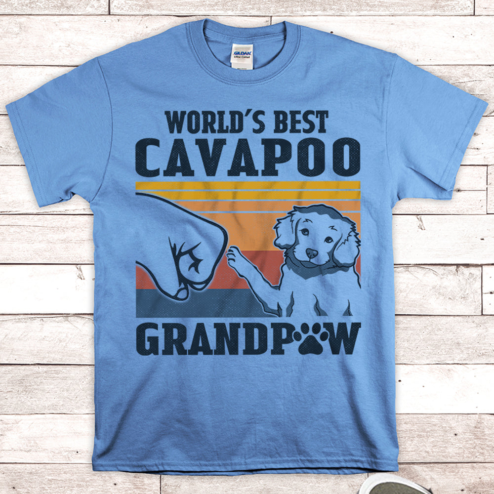 World’S Best Cavapoo Grandpaw Shirt Gift For Cavapoo Grandpa M0402 Nh95