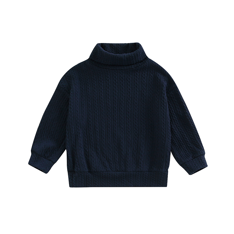 Autumn Winter Children Boys Girls Sweaters Kids Baby Solid Knitted Pullover Turtleneck Full Sleeve Sweater Jumper Warm Outerwear alx