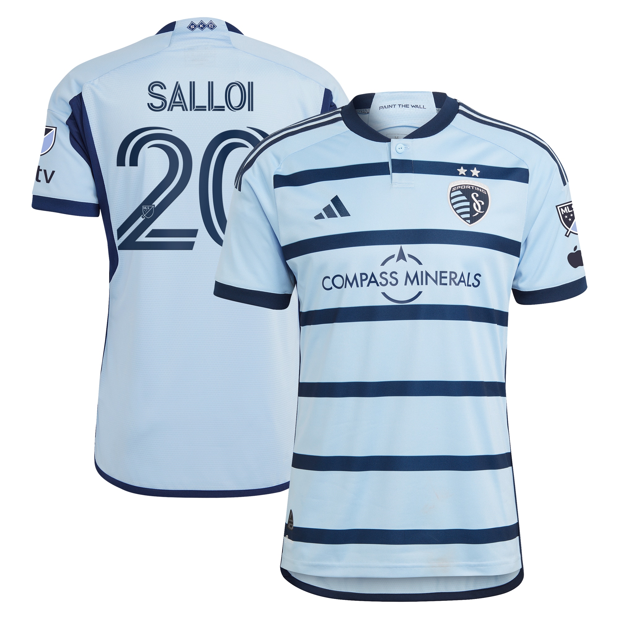 Daniel Salloi Sporting Kansas City 2023 Hoops 4.0 Authentic Player Jersey – Light Blue