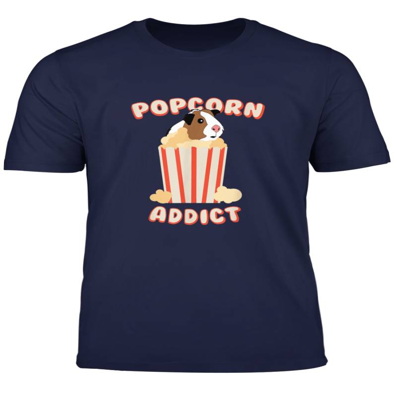 Popcorn Addict Guinea Pig Pet Owner T Shirt Animal Lover