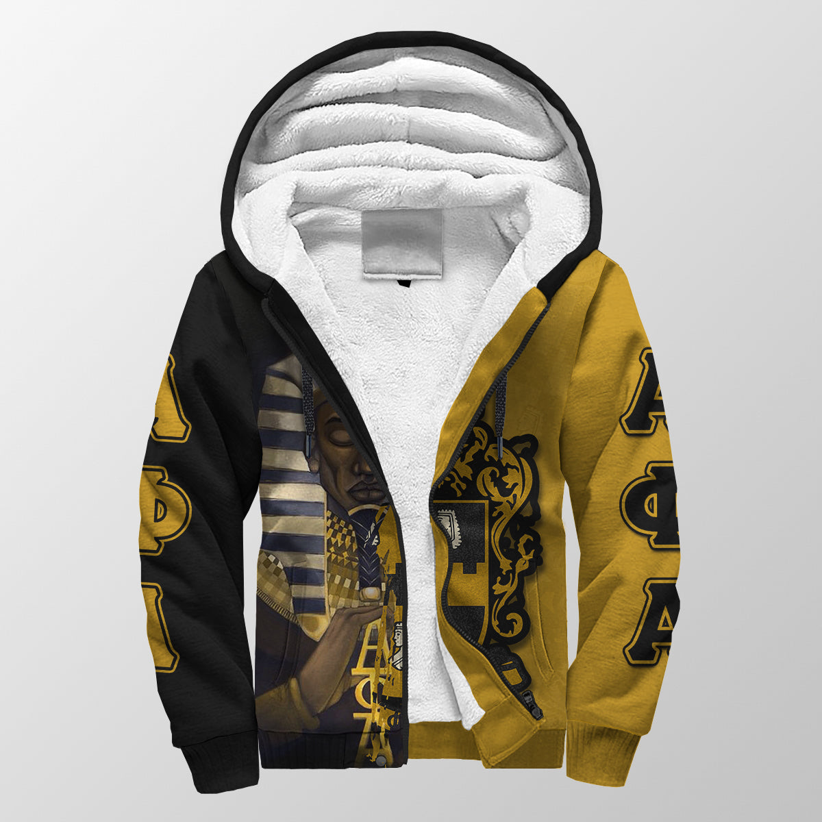 Alpha Phi Alpha Sherpa Hoodie Crest Mix Pharaoh Lt6