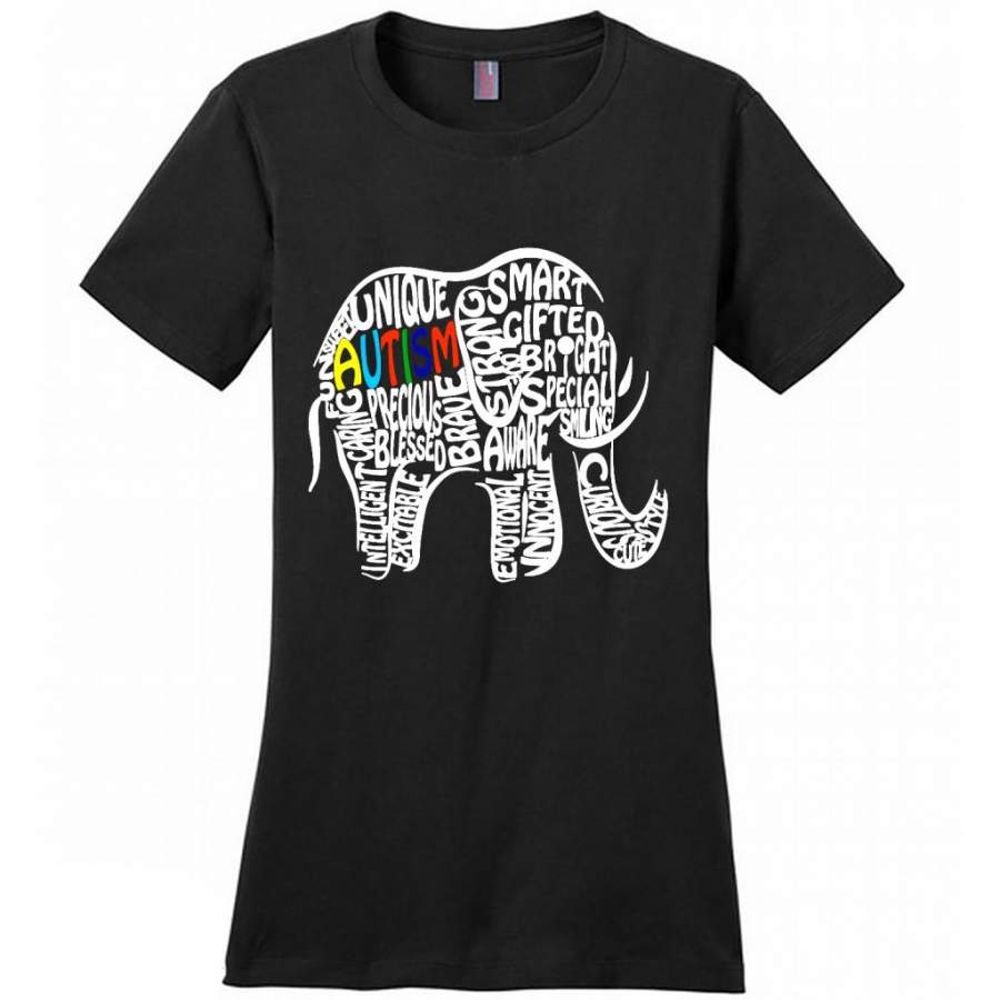 Autism Awareness Elephant – District Made Women Shirt