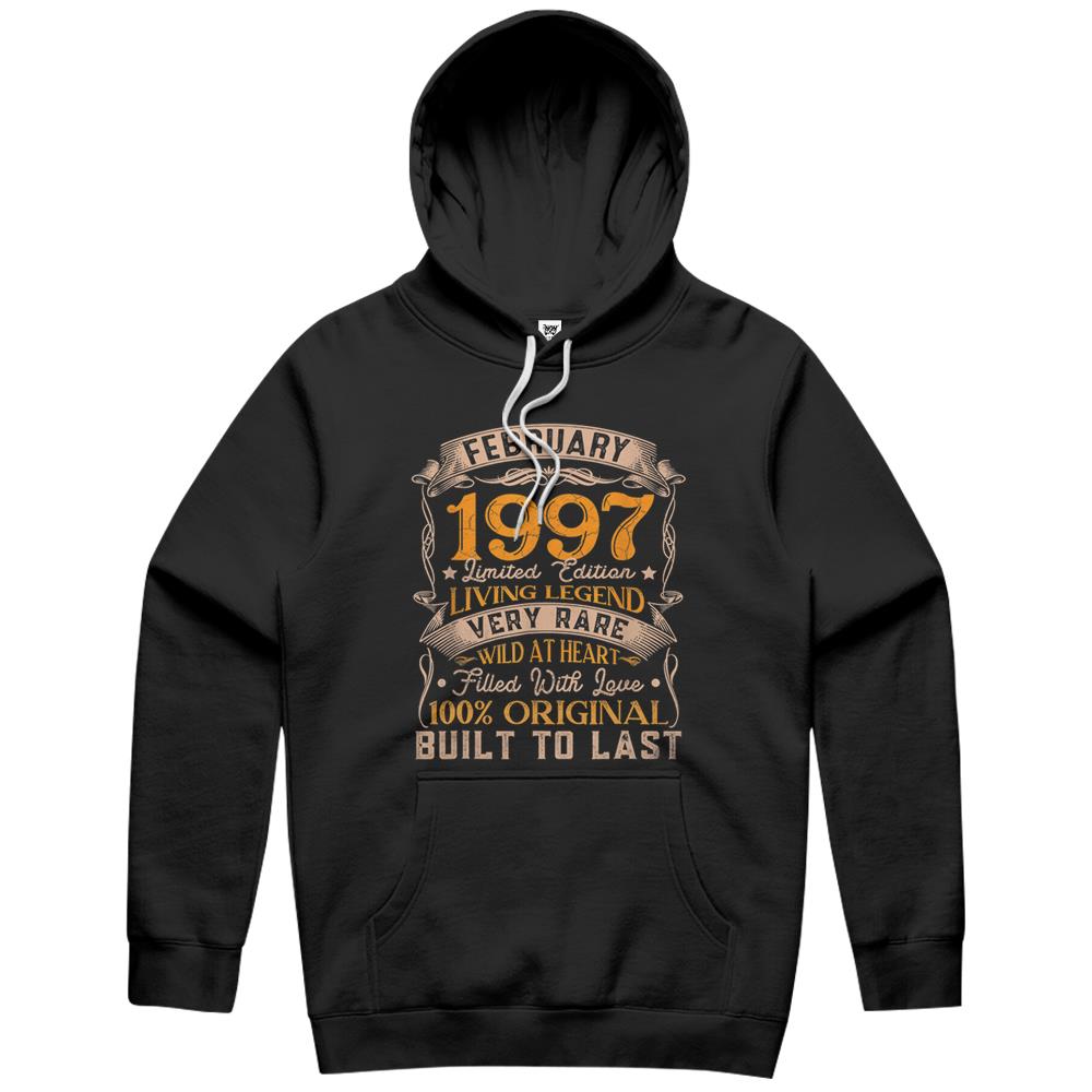 25 Year Old 25Th Birthday Gifts Vintage February 1997 Hoodie