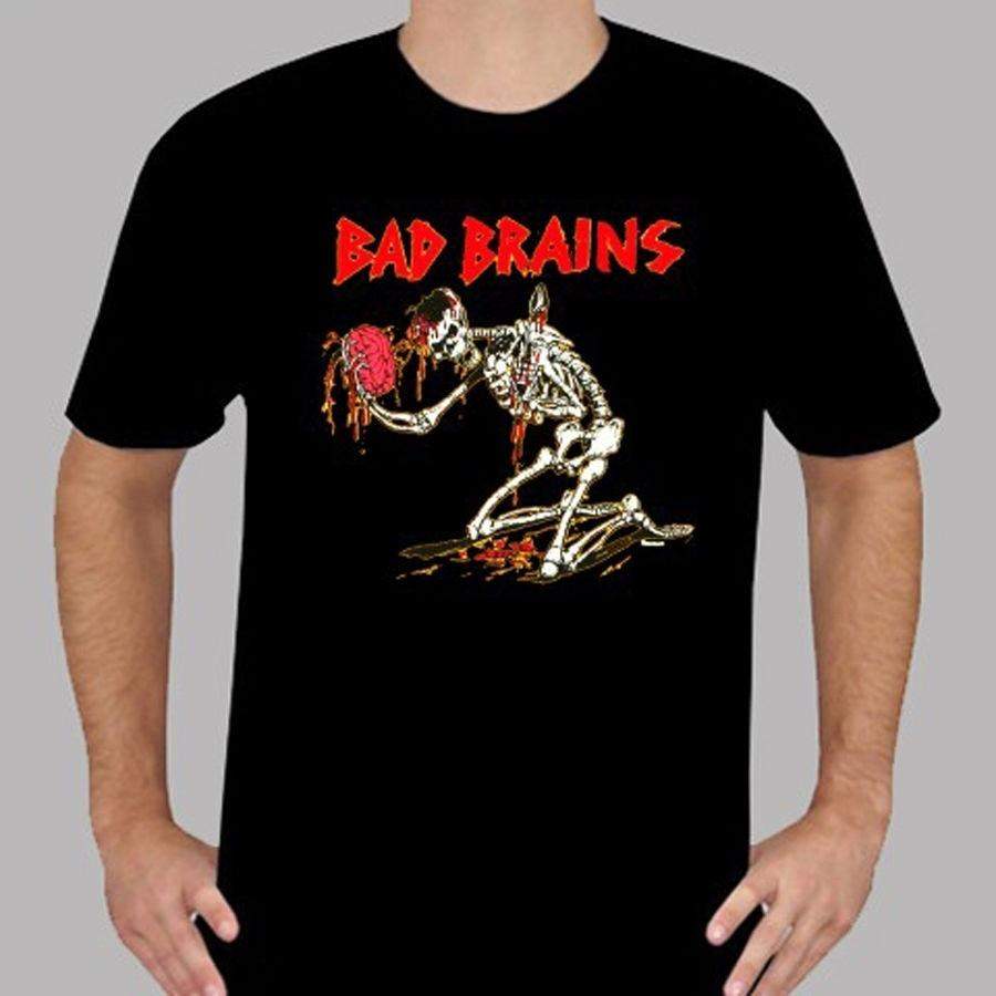 Bad Brains Skeleton Punk Rock Band Legend Mens Black T Shirt