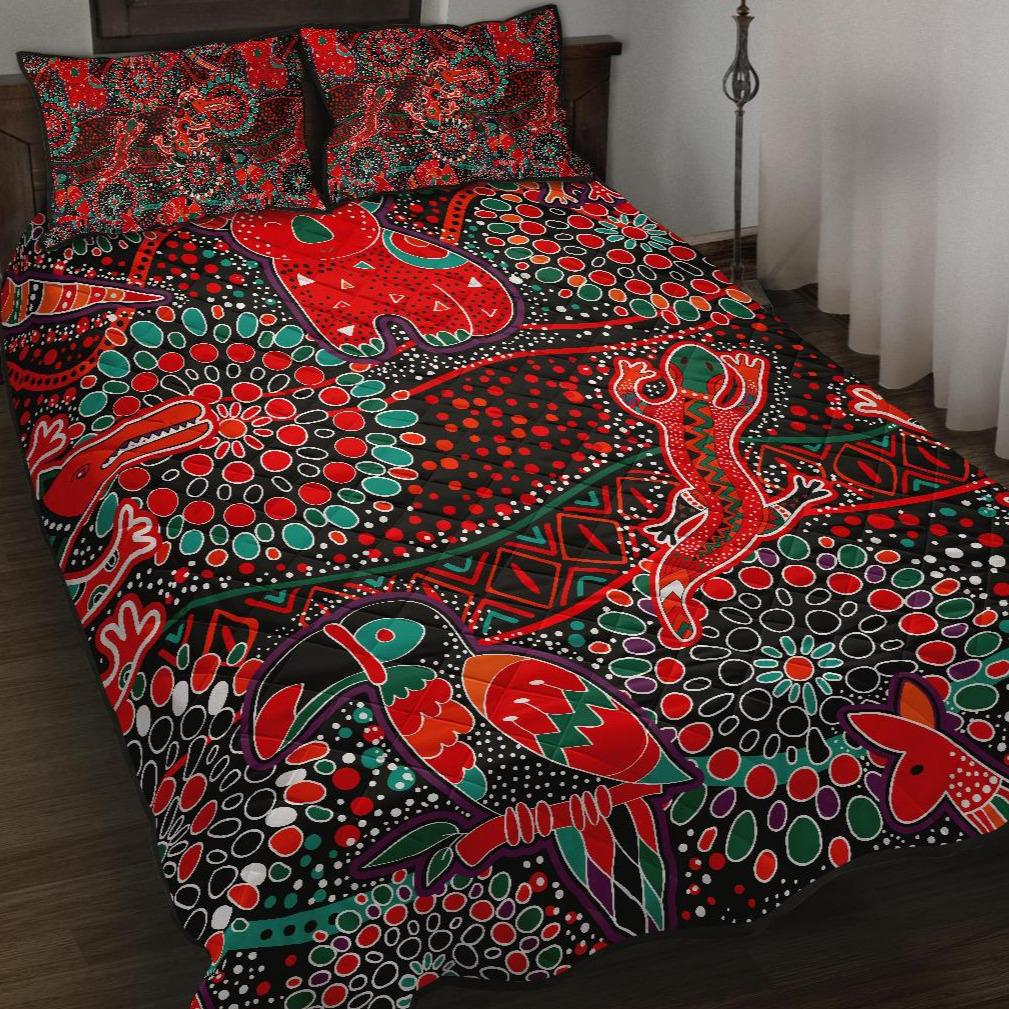 Quilt Bed Sets – Aboriginal Animal & Dot Acrylic Paint