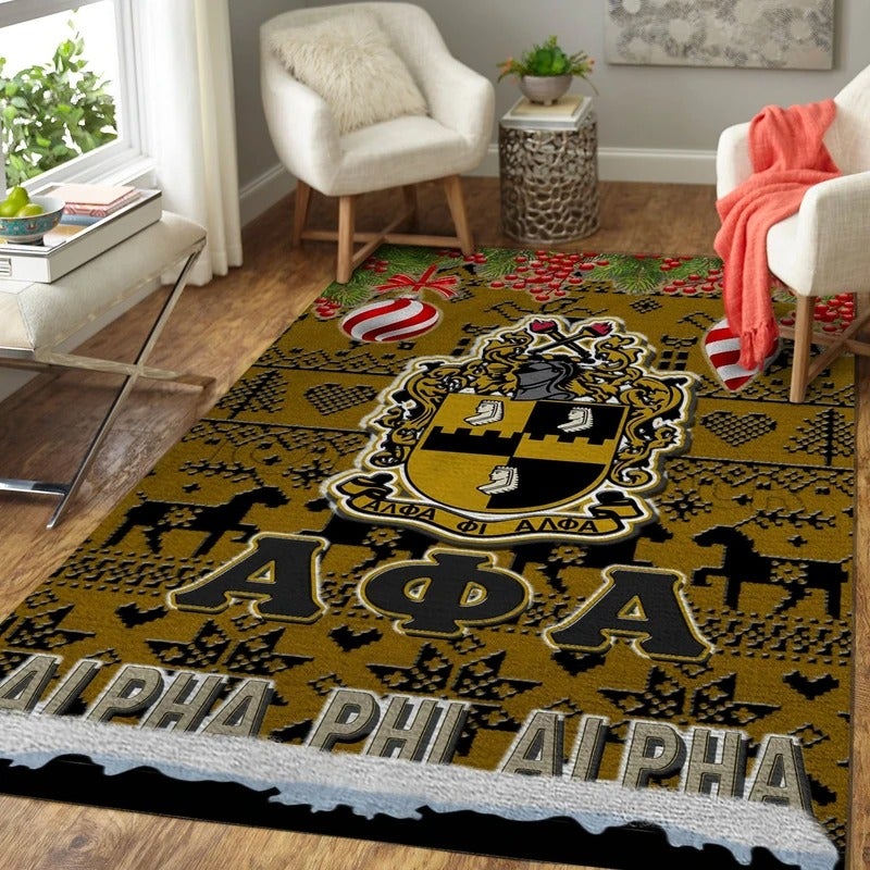 Wonderprint Area Rug Merry Christmas Alpha Phi Alpha Lt10