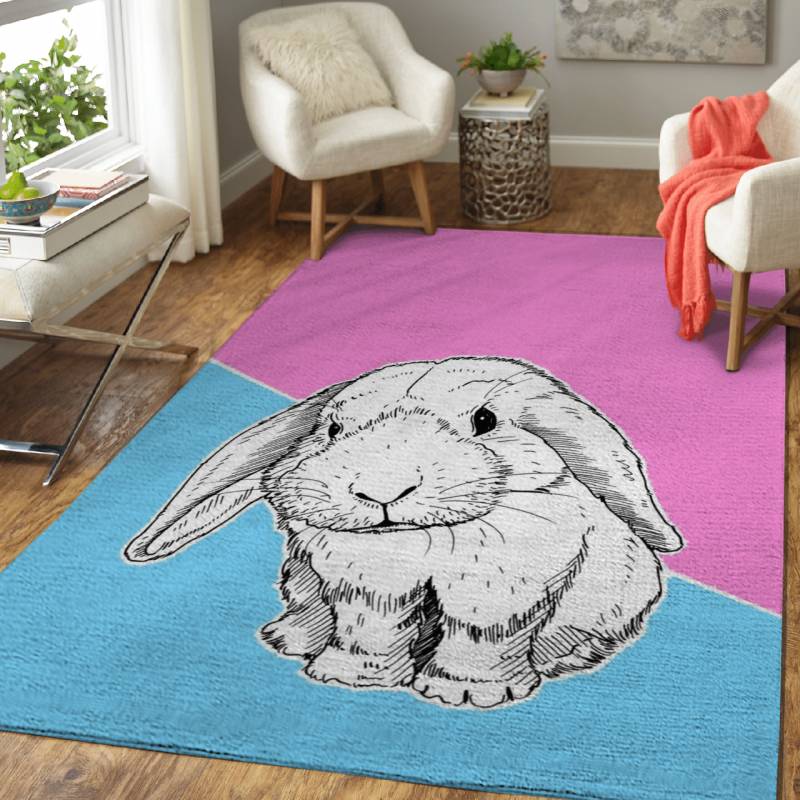 Bunny Rabbit – Animals Area Rug Carpet