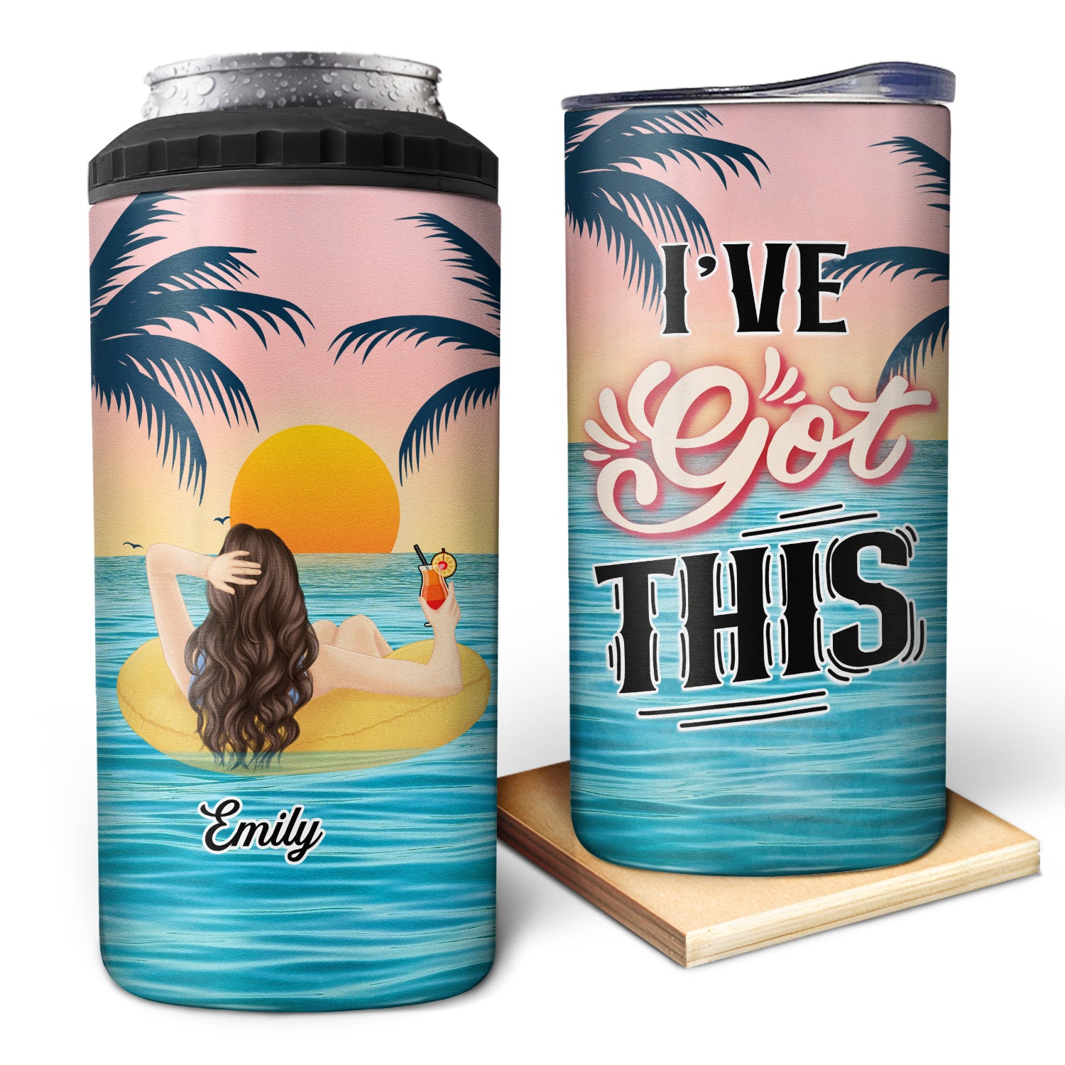 Winos Women In Need Of – Gift For Yourself – Personalized Custom 4 In 1 Can Cooler Tumbler