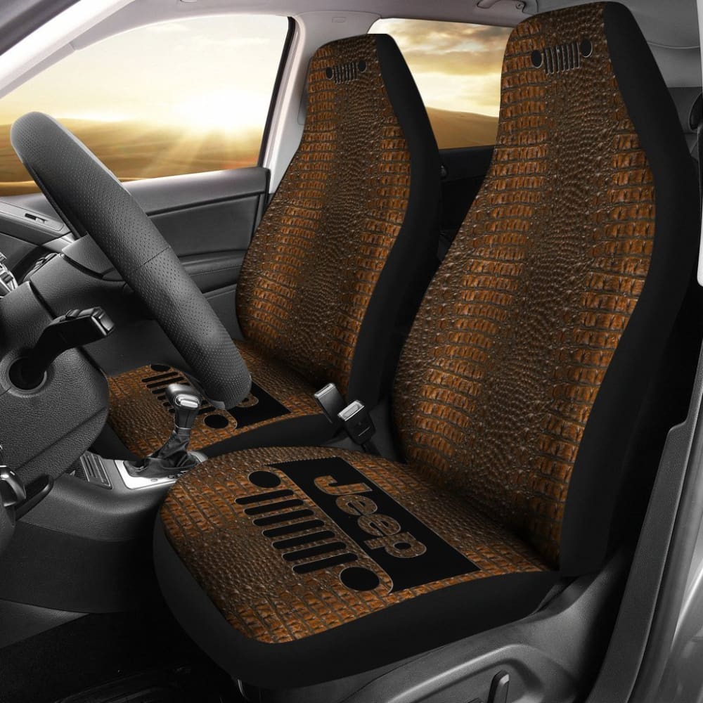 Jeep Grill Seat Cover – Alligator Dark Tan 101819