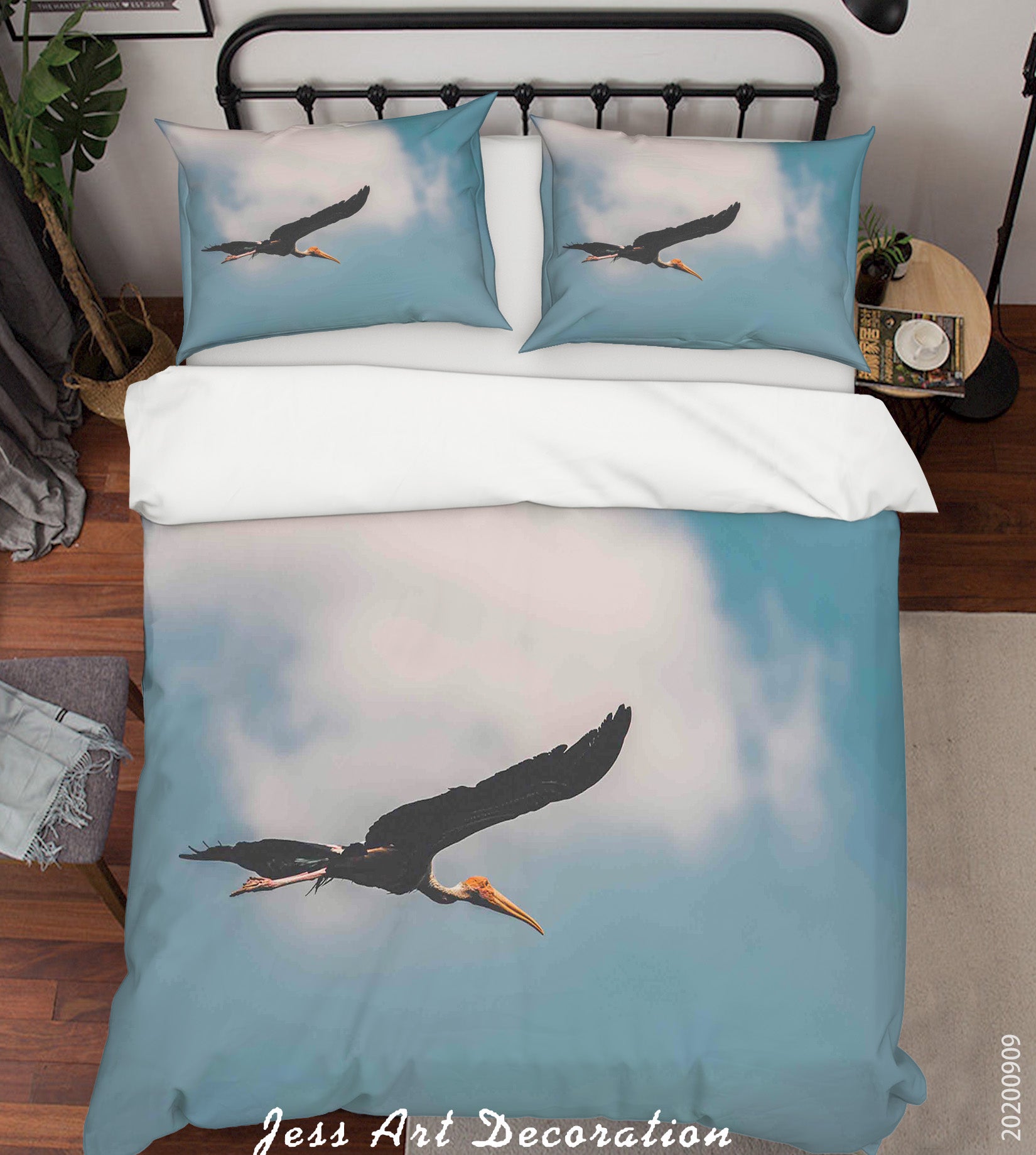 3D Nature Animal Bird Quilt Cover Set Bedding Set Duvet Cover Pillowcases Wj 6046