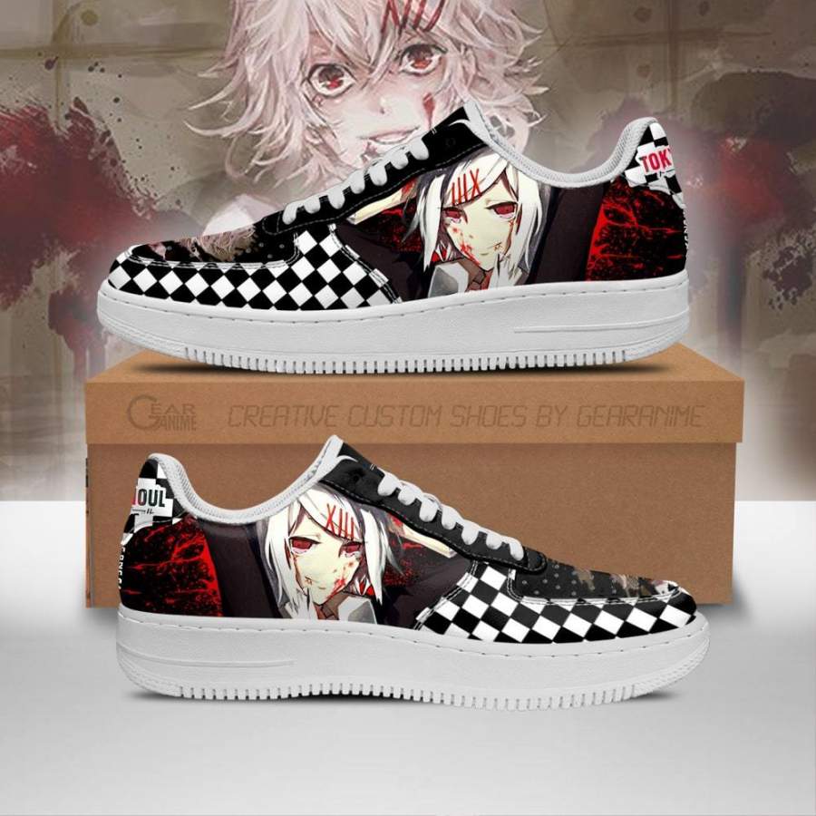 Tokyo Ghoul Juuzou Air Sneakers Custom Checkerboard Shoes Anime