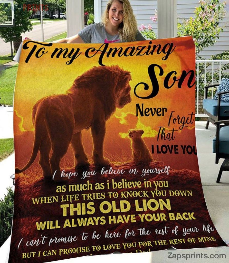 Gift For Son To My Son – Lion – This Old Lion – Blanket